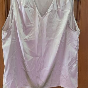 Sleek White Sleeveless Blouse